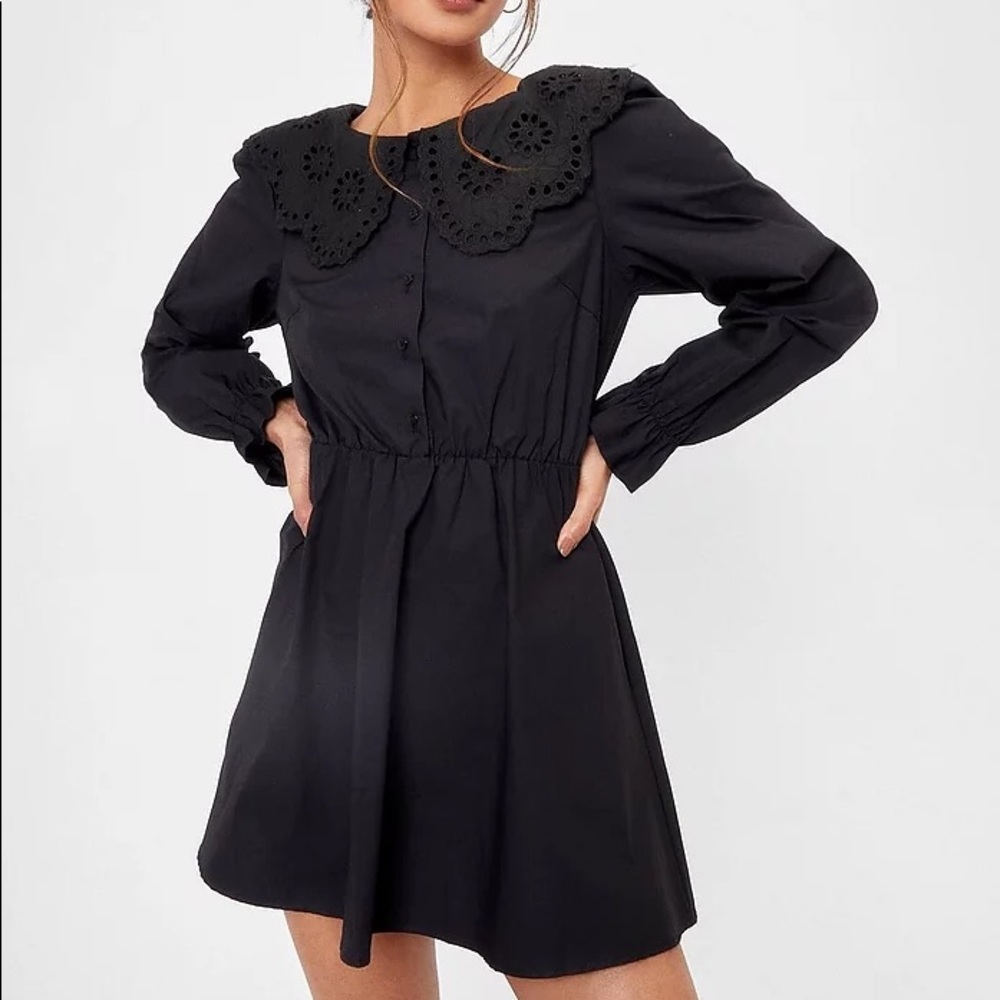 Nasty Gal detailed collar shirt dress